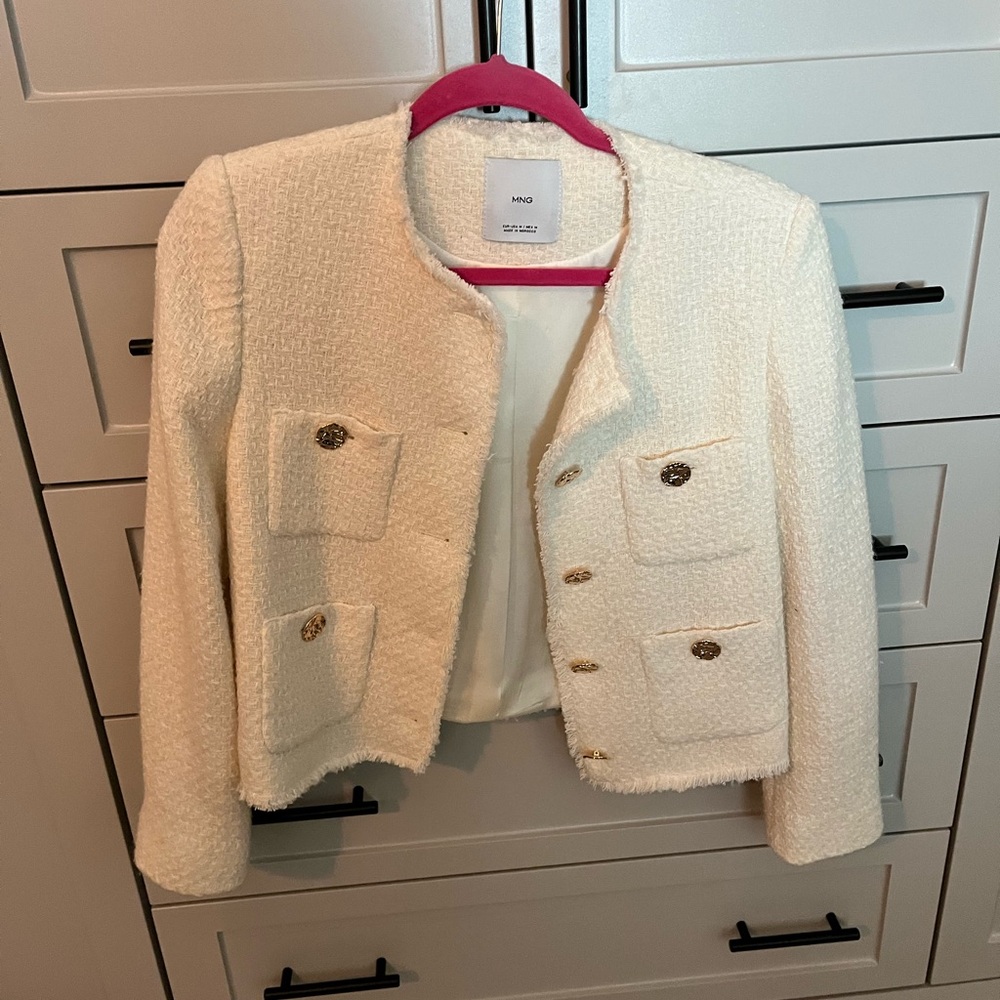 MANGO tweed jacket.  Size M